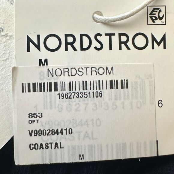 VINCE Ribbed Stretchy Knit Long-Sleeve Crew Neck Dress - Coastal Blue - Medium - Picture 7 of 7